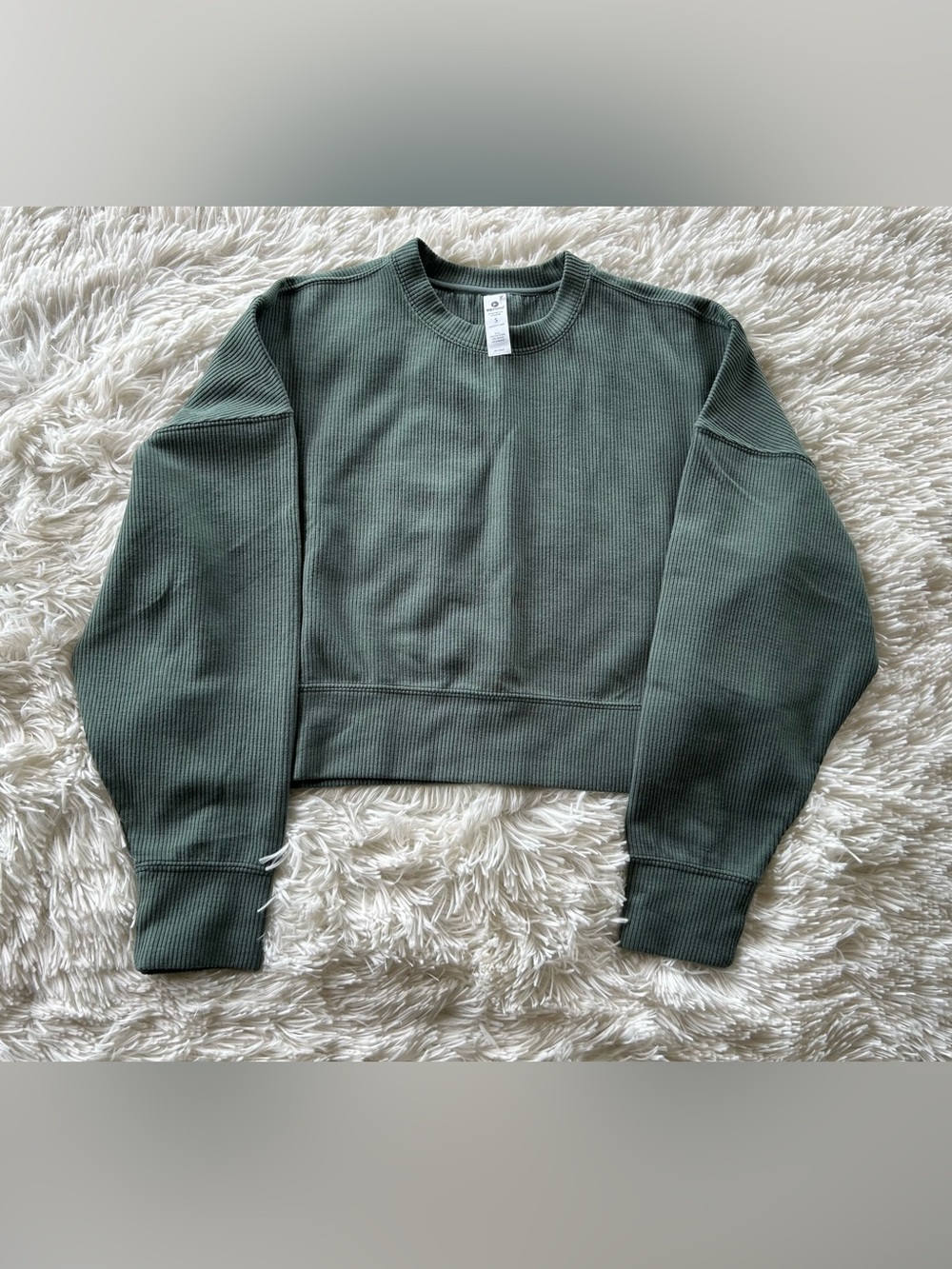 90 Degree By Reflex | Green Cropped Crewneck